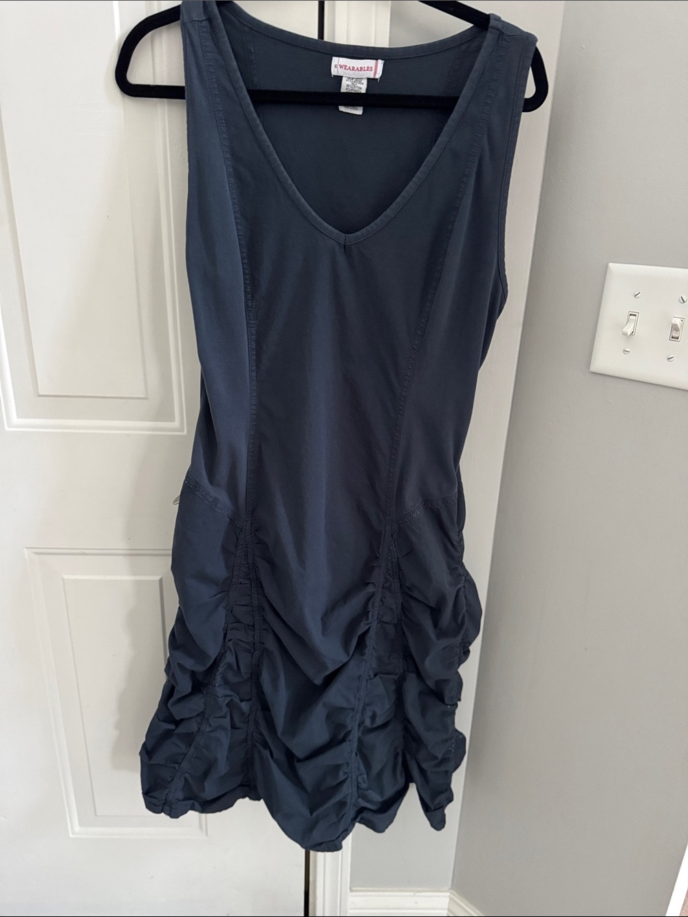 XCVI Wearable Ruched blue dress size M